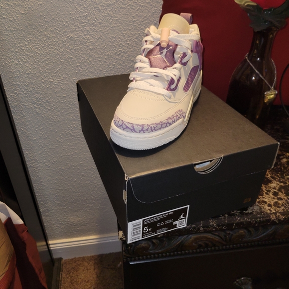 Jordan Purple and White Sneakers Classic Athletic Style